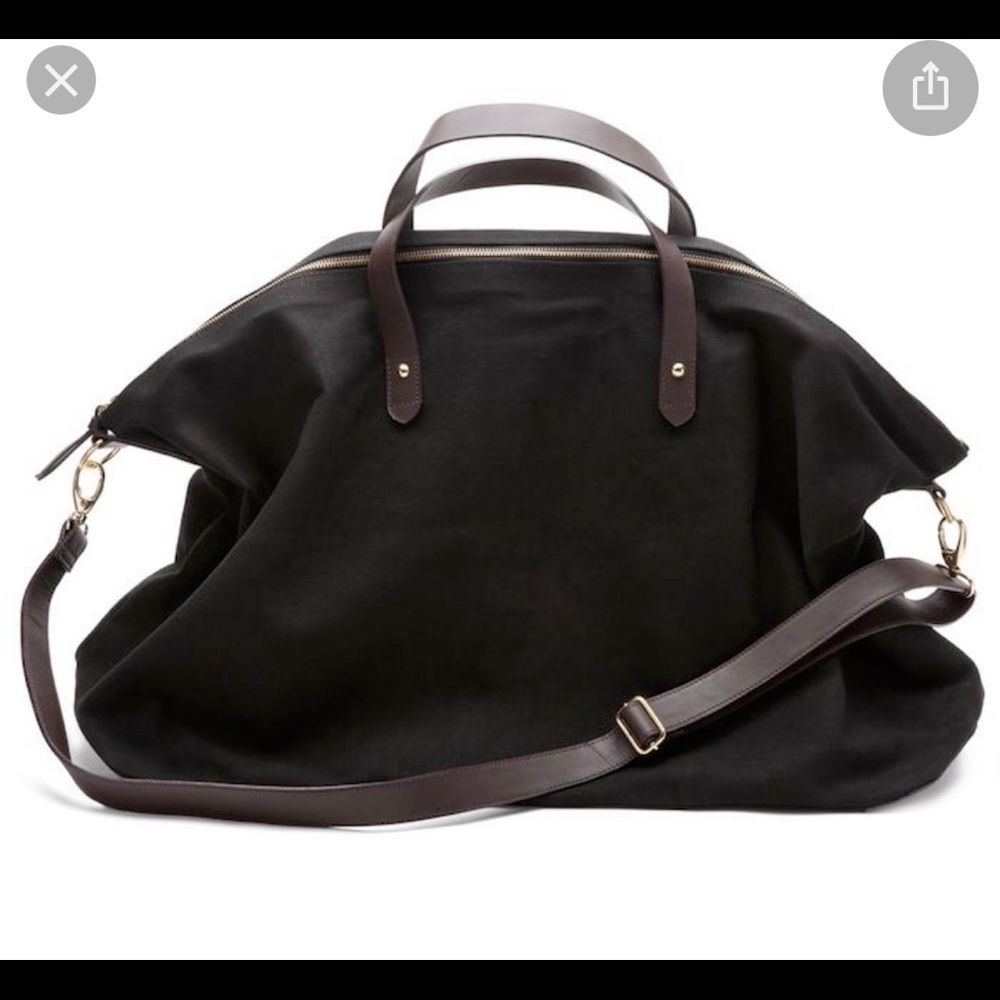 Cuyana Canvas & Leather Weekender Bag